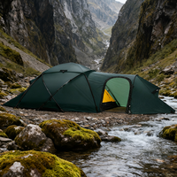Tente tunnel gonflable légère, imperméable, monocouche, pour une personne, avec filet en aluminium, pour le camping et la randonnée estivaux