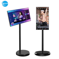 21,5 24 27 32 pulgadas HD Android Pantalla táctil interactiva LCD con soporte de batería 5H o 9H TV portátil inteligente inalámbrico