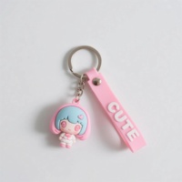 Personnage de dessin animé en caoutchouc PVC 3D personnalisé porte-clés porte-clés accessoires