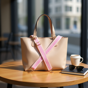 Sangle de sac en sangle de 4 cm, rose bonbon, avec crochets métalliques pour sacs à main - Product Image 1