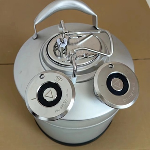 Récipient <span class=keywords><strong>de</strong></span> nettoyage en acier inoxydable à fond en caoutchouc rouge 10L avec 2 raccords échangeables contre <span class=keywords><strong>de</strong></span> la bière - Product Image 6