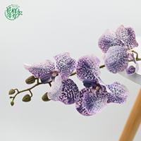 Orchidée Phalaenopsis Artificielle Premium Effet Naturel Humide à 3 Têtes 75cm pour Mariage, Décoration Maison, Fête, Composition Florale