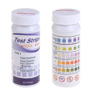 Kekerasan <span class=keywords><strong>pH</strong></span> 150 Strip 5 in 1 Kit uji air penguji air keras untuk keran minum kolam <span class=keywords><strong>Spa</strong></span> pengujian air dengan baik - Product Image 3