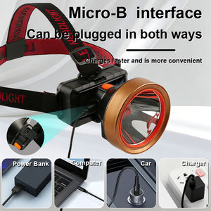 Lampe frontale <span class=keywords><strong>LED</strong></span> super lumineuse à charge <span class=keywords><strong>solaire</strong></span>, étanche IP65, rechargeable 90 °   Lampe frontale rotative pour la chasse - Product Image 5