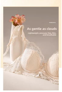 Conjunto de <span class=keywords><strong>Bikini</strong></span> de encaje <span class=keywords><strong>Sexy</strong></span> de estilo francés Sujetador de anillo de acero suave fino Gran reunión Pecho pequeño Correas ajustadas Patrón sólido Copa - Product Image 3