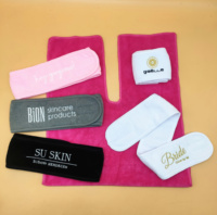 Bandeau de spa personnalisé avec logo pour femmes, réglable, avec bande auto-agrippante, pour le soin du visage, le maquillage et le sport