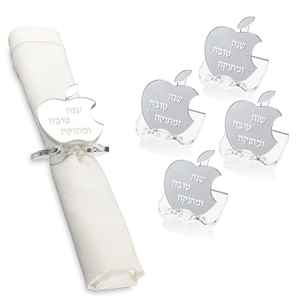 Judaica Pessah Pessah Shabbos Cadeau Pomme <span class=keywords><strong>Shana</strong></span> Tova Acrylique Lucite Ronds de Serviette - Product Image 5