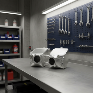 Plaques de radiateur en aluminium JSY Performance Upgrade avec refroidisseur intermédiaire à design nid d'abeille pour <span class=keywords><strong>BMW</strong></span> M5 M6 <span class=keywords><strong>F10</strong></span> F12 F13 - Product Image 4