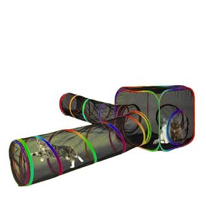 Tente pour chat 4 en 1 BSCI Factory Kitty Tower avec tunnel pour enclos extérieurs, parc portable, tentes de jeu pour lapins et furets - Product Image 1