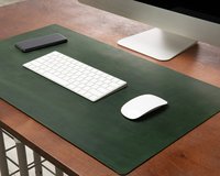 Tapis de bureau en cuir PU marron avec logo personnalisé, antidérapant, épaisseur personnalisable, tapis de souris de jeu imprimé par transfert thermique, tapis de bureau pour