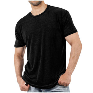 Men's 100% Cotton Casual Crew Neck T-Shirts Breathable Quick Dry Short Sleeve Personalised Custom Washed Jersey Streetwear - Product Image 2