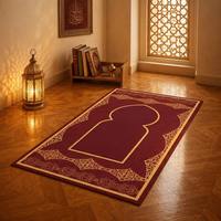 Tapis de prière musulman en mousse à mémoire de forme, rembourré, lavable, motif floral, pour usage domestique, en polaire, personnalisable en taille et épaisseur