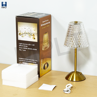 Lampe de table sans fil rechargeable en cristal LED sans fil tactile moderne nordique Portable Restaurant lampe de bureau Lampada Da Tavolo