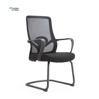 Vente en gros d'usine en Chine Chaise visiteur pieds métalliques en maille Chaise de bureau pour réunion