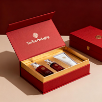 Boîte magnétique personnalisée et boîte cadeau blanc ivoire pour ensemble de soins de la peau et emballage de luxe, revêtement en papier de qualité supérieure
