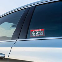 Autocollant d'avertissement interdiction de fumer en vinyle acrylique résistant à la chaleur, logo personnalisé pour taxi, caméra embarquée
