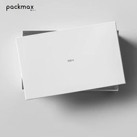 Boîte à bijoux en carton rigide écologique de qualité supérieure, laminage mat UV, doublure en éponge, logo personnalisable pour colliers et bagues