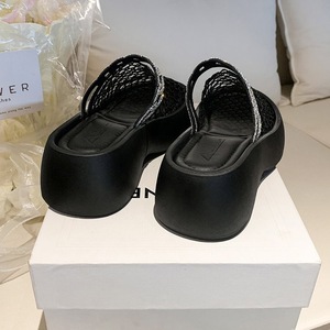 Sandalias de plataforma alta para <span class=keywords><strong>mujer</strong></span> de la marca ZA, malla ligera, punta cuadrada, aumento de altura sin cordones para caminar al aire libre en verano - Product Image 4