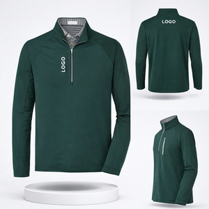 Custom Performance Lightweight Breathable Quick Dry Quarter <b>Zip</b> Pullover Athletic Running Golf Hiking Training Sweatshirt - Product Image 1