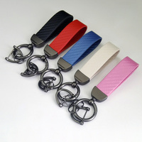 Großhandel: Benutzerdefiniertes Logo, Carbonfaser-Autoschlüsselanhänger, PU-Leder-Armband, Metall-Federring-Schnalle, Auto-Leder-Schlüsselanhänger, Rohling, mit Bildfunktion