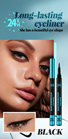 Crayon Kajal Noir Intense, Super Noir Longue Tenue, Anti-Bavures et Imperméable, Maquillage Yeux Collection Mode 0.5g