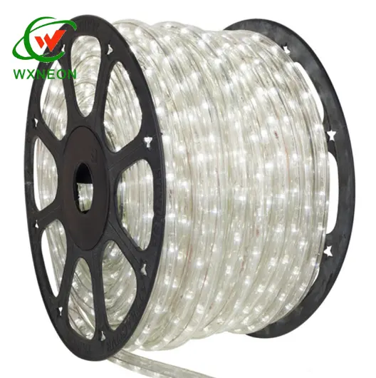 50m/roll Round 2 Wires Outdoor Waterproof Flexible Tube Led 10mm Rope Lights
