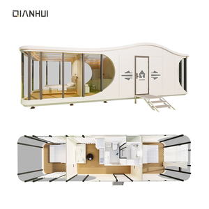 Gran Venta de atracciones turísticas ecológicas flexibilidad contenedor móvil cabina prefabricada cuatro personas <span class=keywords><strong>Apple</strong></span> cabina Hotel ISO9001 - Product Image 2