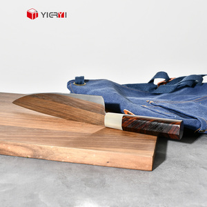 Cuchillo de Chef de Acero Súper M390 de Alta Gama, Hecho a Mano, con Acabado de Espejo, Mango de Madera de Serpiente y Cuerno de Búfalo, OEM ODM - Product Image 3