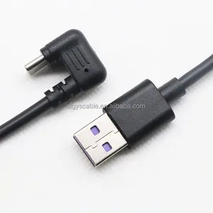 USB TYP E.C 180 derece u-bend kablosu USB 2.0 erkek mobil oyun şarj veri özel kablo 1.5M