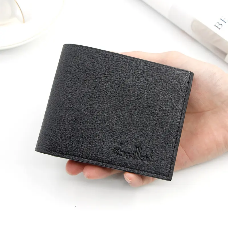 New Arrival Minimalist Luxury Purse Custom Credit Card Leather Wallet Billfold For Men