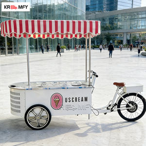 Tricycle à main pour la vente de café mobile, camionnette à glace, chariot - Product Image 4