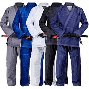 BJJ Kimono Uniform Adult Unisex 100% Cotton Durable Regular Fit Plain Dyed Multi Color Options Available - Product Image 3