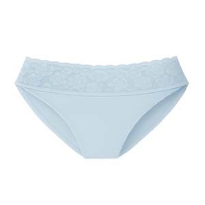 Braguitas de bikini de encaje de talle medio para mujer, suaves, elásticas, transpirables, sin costuras, ropa interior sexy, cómodas para uso diario. - Product Image 1