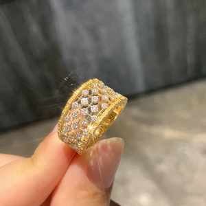 อาซูโอ 18K ทองคำแท้สีเหลืองประดับเพชรธรรมชาติ 0.23 กะรัต ทรงบริลเลียนท์ ได้รับการรับรองจาก CCGTC เครื่องประดับหรูหรา แหวนสำหรับผู้หญิงสำหรับงานปาร์ตี้ - Product Image 5