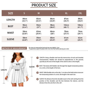 Custom Mini <strong>Dress</strong> for Women Sweet Polynesian Style Flowy Summer Features V-Neck Long <strong>Peasant</strong> Sleeves Stretchy Natural Mini <strong>Dress</strong> - Product Image 6