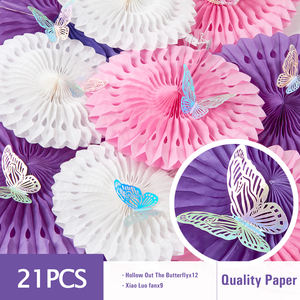 חדש פופולרי פרפר נייר מאווררים 3D פרפרים ציוד קישוטים למסיבה אביזרי מאוורר מותאמים אישית עם פרפרים - Product Image 3