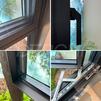 DERCHI NFRC AS2047 fenêtres à cadre mince moderne insonorisé ouragan alliage d'aluminium Triple Double vitrage fenêtres à battant à faible émissivité