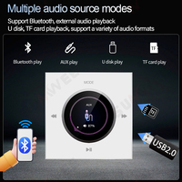 Ses Güç Amplifikatörleri Bluetooth AUX 4x25W Arka Plan Müzik Kontrol Cihazı Stereo Ses Kontrol Paneli Radyo Çalar Tavan Hoparlörleri