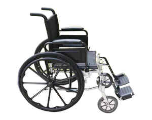 Sedia a Rotelle Manuale Leggera Pieghevole Portatile per Anziani, Sedia per Disabili Regolabile con Ruote da 24 Pollici, Certificata CE, Garanzia 1 Anno - Product Image 3