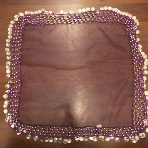 Pañuelo Cuadrado Clásico Hecho a Mano con Cuentas de Organza y Crochet <span class=keywords><strong>para</strong></span> Danza del Vientre, <span class=keywords><strong>para</strong></span> <span class=keywords><strong>Adultos</strong></span> - Product Image 1