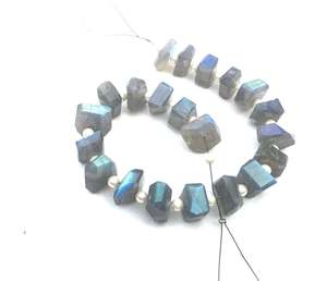 Gema labradorita Natural con forma de pepitas, 21 piezas, fabricante, venta al por mayor, auténtico, alta calidad - Product Image 2