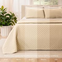Ensemble de couvre-lit léger, alternative au couvre-lit matelassé - Couvre-lit matelassé toutes saisons jaune