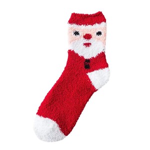 Vente en gros de chaussettes de sapin de Noël pour femmes chaussettes de sol en velours de corail épaissi nœud <span class=keywords><strong>fantaisie</strong></span> respirant longueur d'équipage pour un usage quotidien corps - Product Image 6