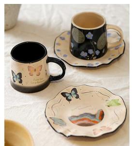 High Quality <b>Cheap</b> Eco-friendly Floral Ceramic Mug Elegant Stoneware Dishwasher & Microwave Safe Fancy Coffee Tea Mugs Reusable - Product Image 1