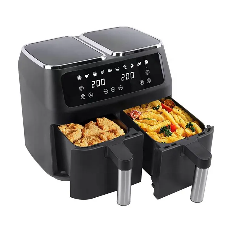 Huishoudelijke Uk Ninja Dubbele Airfryers Multifunctionele Elektrische Slimme Dual Mand 6l 8l 9l Freidora De Aire Digitale Oven Lucht Friteuse