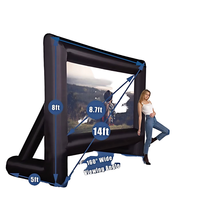 10-12-14-16FT 160 °   Écran de projection publicitaire gonflable à grand angle de vue pour événements en plein air et promotion de marque