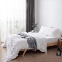 Parure de lit en bambou 100 % naturel et biologique, taille Super King, 4 pièces, technique tissée, 300 fils, douce, en pur bambou, vente en gros