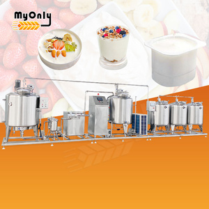 Prix de la ligne de production de yaourt grec, pasteurisateur, homogénéisateur, réservoir de refroidissement, petite usine de transformation du lait de chèvre - Product Image 1