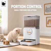 Distributeur automatique de nourriture pour animaux de compagnie 4L pour les voyages et les courts séjours, double alimentation USB-C, batterie de secours, distribution de repas programmée