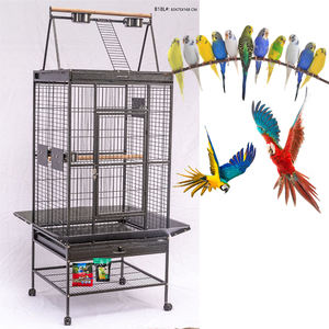 Yoeller Grosir Desain Model Mewah Besar Kawat Hitam Jaring Logam Besi Burung Beo Burung Kenari Budgie Kandang Burung Peliharaan untuk Dijual - Product Image 5